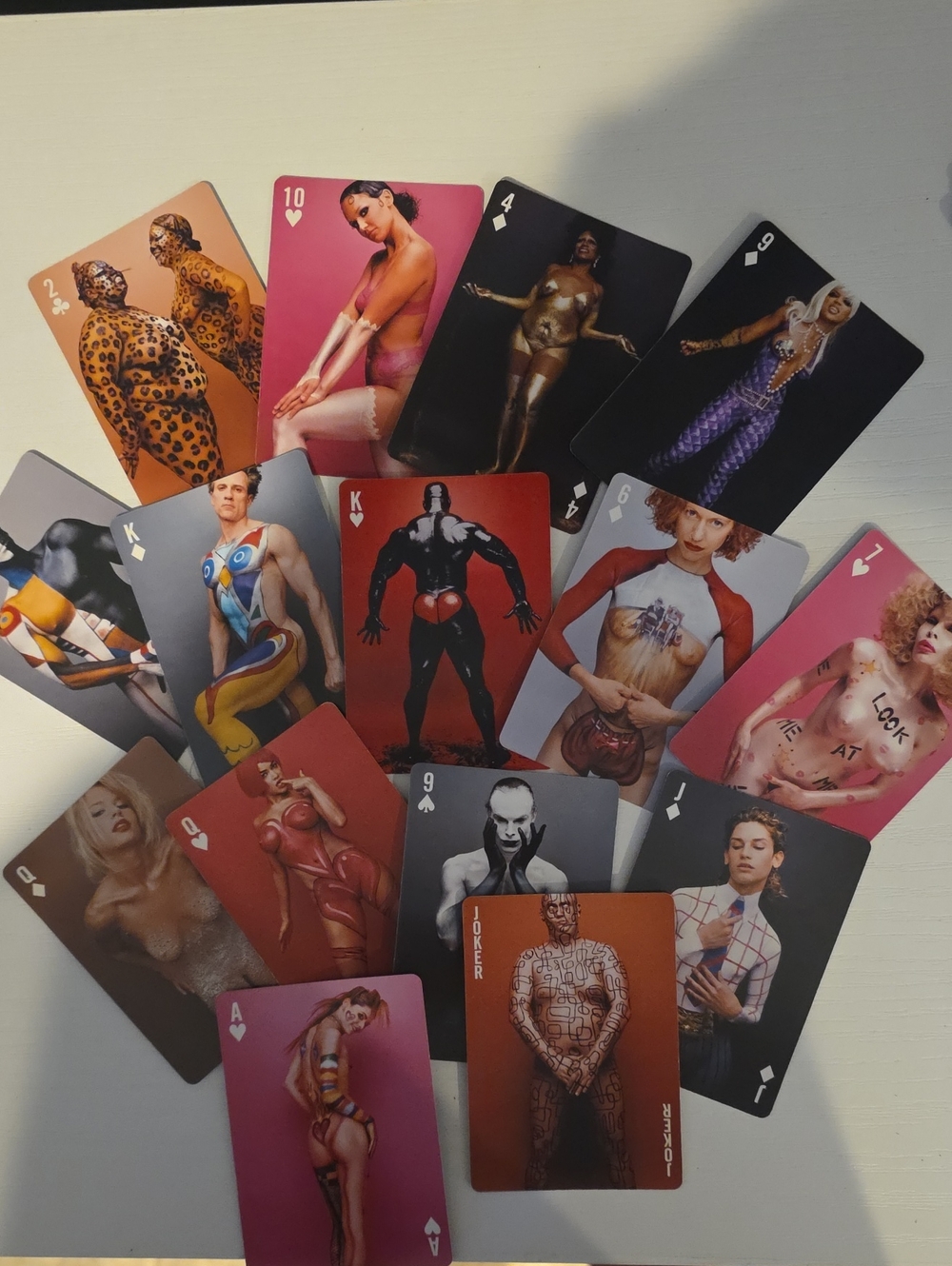 MAC Cosmetics Playing Card Art Print Set in Pink, Red, Black, Purple, Gold.